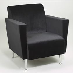 Memphis Velvet Club Chair - Black by Adesso