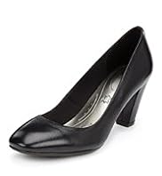 Footglove™ Fashion Leather Square Toe Court Shoes with Insolia® & Silver Technology