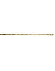 14K Yellow Gold Rope 2.5mm Necklace 16 Inch