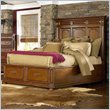 IMAGE OF Queen Riverside Furniture Seville Square Platform Storage Bed in Distressed Warm Oak Finish