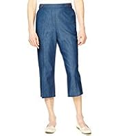 Classic Collection Pull On Cropped Denim Jeans