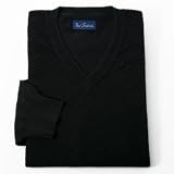 Diamond Textured Cotton Long Sleeve V-Neck