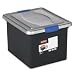 Rubbermaid 84518 Simplifile Plus Letter/Legal Tote, 17-5/8w x 14-1/2d x 11h, Black/Si...