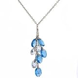 Aquamarine Light-Blue Briolette Necklace