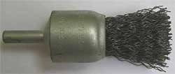 Westward 4EDZ2 End Brush, 1/2 In D, SS, 0.0140 Wire