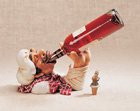 Gourmet Chef Cook Wine Bottle Holder FREE Topper