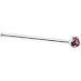 Solid 18KT White Gold (Februray) 1.5mm Genuine Purple Diamond Straight Fishtail 3/4 – 20 Gauge