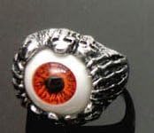 Yongxin Market Cosplay Tokyo Ghoul Opal Cats-eye Stone Pattern Metal Ring (red)