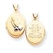 Jewelry : 14k Two-Tone Polished Praying Hands Reversible Oval Locket