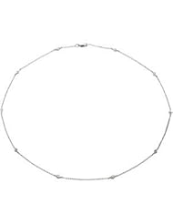 14K White Gold 16.00 Inch/1/6 Ct Tw Diamond Necklace