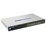 Linksys SLM2024 24-Port 10/100/1000 Gigabit Smart Switch with 2 Combo SFPs
