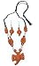 Fashion Jewelry Necklace and Earing In Terracota Handcrafted Unique Gift For Her