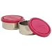 Set of 2 Stainless Steel Food Containers (Magenta)
