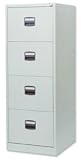 Trexus Filing Cabinet Steel Lockable 4-Drawer W470xD622xH1321mm Grey Ref 394976