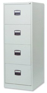 Trexus Filing Cabinet Steel Lockable 4-Drawer W470xD622xH1321mm Grey