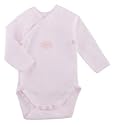 Petit Bateau Wickelbody Langarm, rosé weiß gestreift 2010 3 Monate