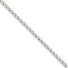 14k White Gold 1.65mm 10in Solid Spiga Chain Anklet 10 Inch