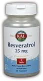 KAL - Resveratrol, 25 mg, 60 tablets