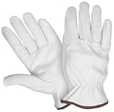 Memphis 3611-L Premium Grey Grain Goatskin Drivers Glove with Keystone Thumb, Size Large, Sold by the Pair