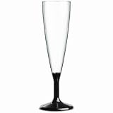 Plastic Champagne Flutes Black 4.4oz / 125ml (Box of 6)