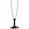 Plastic Champagne Flutes Black 4.4oz / 125ml (Box of 6)
