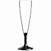 Plastic Champagne Flutes Black 4.4oz / 125ml (Box of 6)