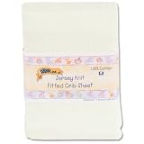 Kids Line Jersey Knit Fitted Crib Sheet - Ecru