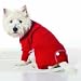 Fashion Pet Long John Thermal Small Dog Pajamas, Red