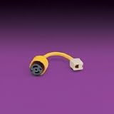 Marinco PH6601 Marine Phone Cordset Adapter (Locking Type Inlet to Modular Connection)