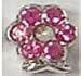 Clearly Charming October Daisy Birthstone Heart Locket Charm Flower Theme