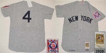 1939 Lou Gehrig New York Yankees Road Throwback Jersey From Mitchell and Ness, With #4 On The Jersey
