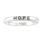 Narrow HOPE Stackable Band Ring in Sterling Silver in Sizes 5-10, #8107