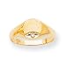 14k Diamond signet ring - Size 6