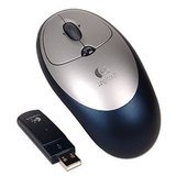Optical V220 Cordless Notebook Mouse, Three-Button/Scroll, Black/Silver