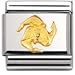NOMINATION Italian Charm in stainless steel and 18k gold (Trinacria)
