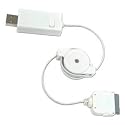 3 feet Retractable USB Charger / Data Cable for APPLE iPod 3G , 4G , MINI , NANO , PHOTO