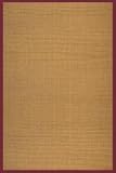 Boucle Weave Natural Sisal Area Rugs with Red Border