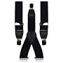 Mens Black Braces Clip on 3.5cm Formal Tailor