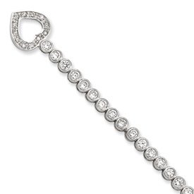 Sterling Silver CZ Tennis Bracelet by Abacus JewelGift