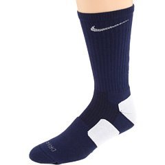 Nike Unisex Nike Elite Basketball Crew 1-Pair Pack Midnight Navy/White/(White) XL (Men's Shoe 12-15)