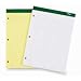 Tops Legal Pad,Perforated,Law Rule,3-Hole Punch,Letter,White
