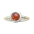 Small Round Amber Polished Edge Ring