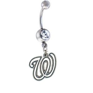 Washington Nationals MLB Sexy Belly Navel Ring
