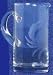 Individually Hand Etched Glass Crab Syrup Pitcher 5"H 10 oz Set / 2