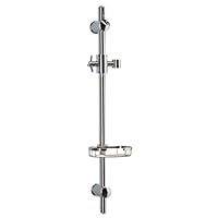 PULSE Showerspas 1010 Adjustable Slide Bar For Handshower with Wire Soap Basket