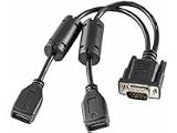VM3 USB Y Cable (D15 Male to 2 USB Type A Plug Host, 10 Inch)