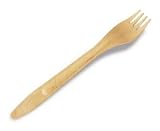 100 fourchettes jetables biodegradables et compostables, en bois de bouleau, longueur 16,5 cm