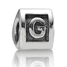 (One) Alphabet Beads A-z and Birthstone Charm You Choose From Drop Down Menu Top Quality Spacer Bead Charm Pandora Troll Chamilia Biagi Bead Compatible (Letter "G")