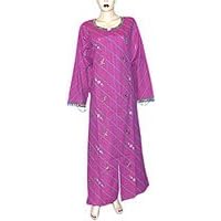 Designer Evening Dress - Ladies Cotton Caftans Gowns Multicolored Size 4X-L (kftn815d)