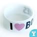 One Inch I Love Boobies Youth Size Rad Bandz White & Black Writing Wristband